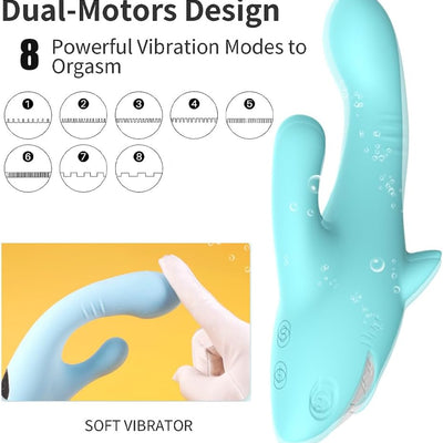 Super Quiet Portable Massage Device Deep Massager Rechargeable with Handheld Electric High Intensity, Electric Vibrators Massagers for Portable Full Body Relaxation Vibrating Massage Tools (Blue)