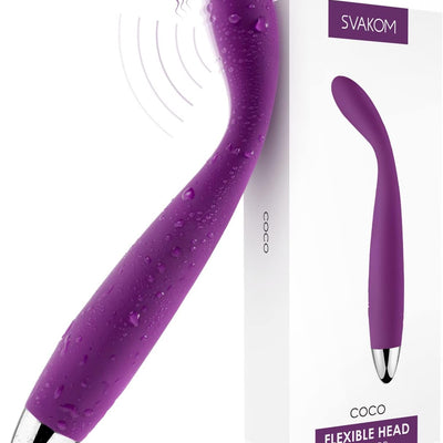 SVAKOM COCO G Spot Vibrator - 8 Seconds to Climax Finger Shaped Waterproof Vibes for Women - 5*5 Vibrations Clit Nipple Personal Massagers - Adult Female Sex Toys