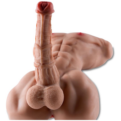 Sex Doll Muscular Men Torso Realistic Large Dildo Masturbator, Lifelike Thick Horse Big Dildo Sex Dolls with Big Butt Anal masturbators, Adult Couples Sex Toys (Brown)