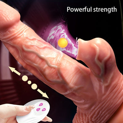 Realistic Male Dildo Vibration Toy with Heating and Remote Control - Suitable for Female Pleasure