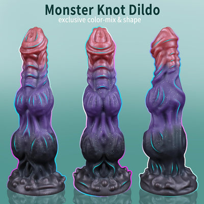 9.6" Monster Dildo Squirting Dildo Silicone Ejaculating Dildo with Knots, Fantasy Dildo Thick Dragon Dildo Horse Dildo with Strong Suction Cup, Huge Dog Dildo Soft Anal Dildo, Adult Toys for Women Men