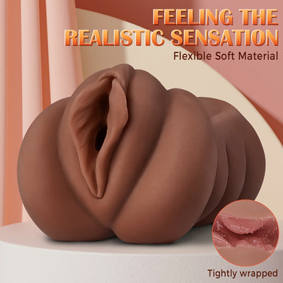 Experience Realistic Lifelike Pleasure: 1pc Pocket Pussy Male Masturbator - Skin Friendly TPR, 3D Textured Tight Vaginal Stroker For Men