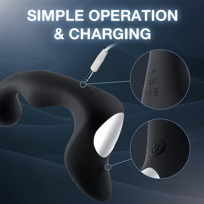 Sexy Sex Toys Prostate Massager Vibrator Sex Toys for Men, Vibrating Butt Plug with Powerful Vibrations Adult for Advanced Player Anal Plug Vibrator Double Sensation Anal Vibrating Training with 10 Frequency Vibration Modes, Ultimate Adult Pleasure