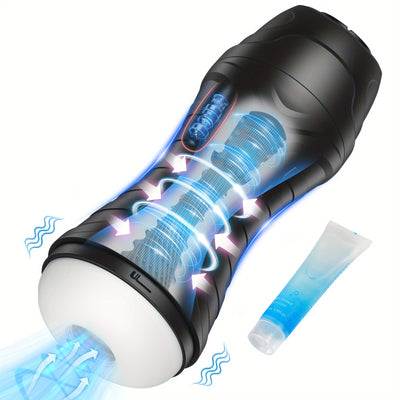 Sucking Male Masturbator Sex Toys - Bszone Upgraded Male Sex Toy Automatic Male Masturbators Cup with 10 Vibration & Suction Modes Adult Toys, Mens Penis Pump Stroker Pocket Pussy with 3D Textured