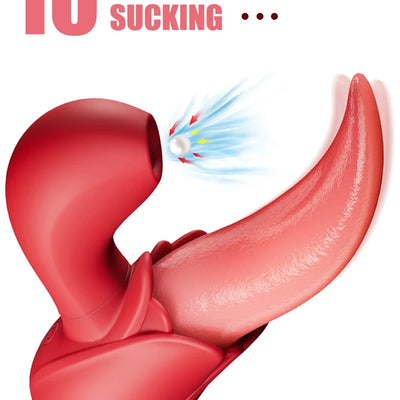Tongue Sucking Vibrators For Women For Women Nipple G Spot Vagina Clitoris Stimulator Female Silicone Massager Adult Sex Toy