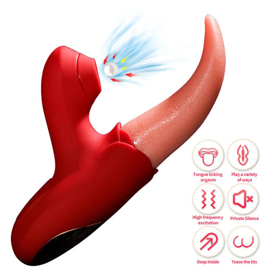 Tongue Sucking Vibrators For Women For Women Nipple G Spot Vagina Clitoris Stimulator Female Silicone Massager Adult Sex Toy