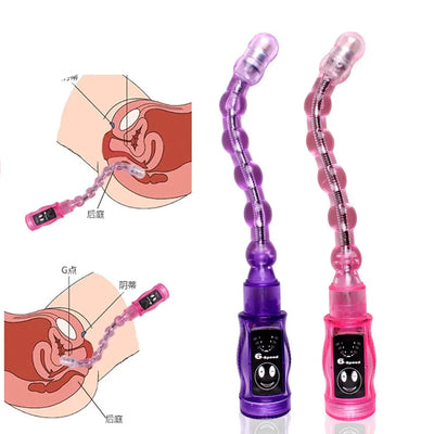 Adjustable Beaded Anal Vibrator Sex Toy For Women Tease Toys Fun Female Adult Sex Products Masturbation Sex G spot Stick Plug
