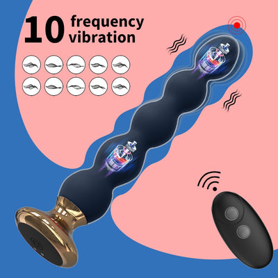 รีโมทคอนโทรลไร้สาย Anal Vibrator สำหรับผู้หญิงลูกปัด Anal นวดต่อมลูกหมาก Butt Plug กระตุ้นเซ็กซ์ทอยสำหรับชายหญิงคู่