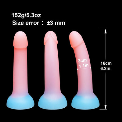 ขนาดใหญ่ส่องสว่าง Dildo Anal เซ็กซ์ทอย Butt Plug สำหรับผู้หญิงคู่ซิลิโคนเรืองแสงอวัยวะเพศชายดูดถ้วยผู้ใหญ่เร้าอารมณ์ผลิตภัณฑ์