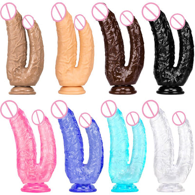 ดูดถ้วยคู่ Dildo Femme Sexshop Buttplug เลสเบี้ยน Jouet Sexuel สำหรับผู้ใหญ่ Sextoy อวัยวะเพศชายเกย์พระเจ้า Gode เร้าอารมณ์ Dick Anal Consolador