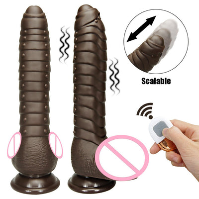 รีโมทคอนโทรลนุ่ม Dildo Vibrator เพศของเล่นเครื่องมือสำหรับผู้หญิงคู่ขนาดใหญ่ที่สมจริง Anal อวัยวะเพศชายหญิง Masturbation ผู้ใหญ่ Sex Shop
