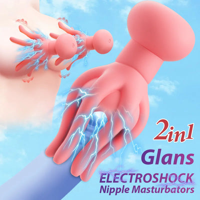 Electric Shock Breast Massage glans massager Vibrator Nipple G-Spot Stimulation Clitoris Sucker Male Female Masturbator Sex Toy