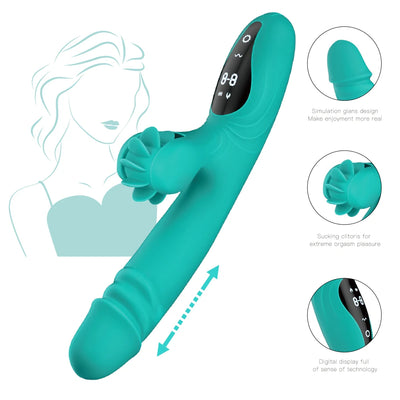 Female vibrator, Tongue wheel licking and pressing, high-frequency telescopic, intelligent touch control, intelligent heating.