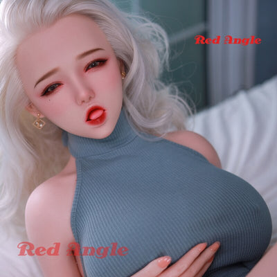 สีแดงมุมสมจริง Full Platinum ซิลิโคนตุ๊กตายางสำหรับชายที่มีปลูกผมหีญี่ปุ่นตุ๊กตาจริงสำหรับชาย