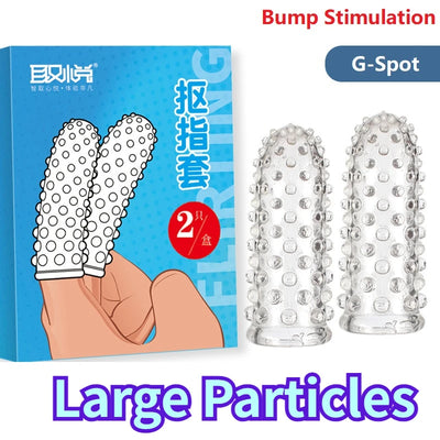 G Spot Finger Sleeve Massage Condoms Adult Toys for Women Masturbation Large Particles Flirting Sex Toys juguetes para adultos