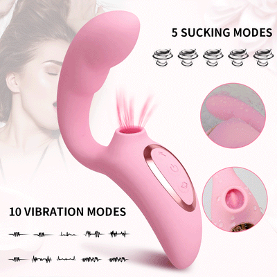G Spot clitoral sucking vibrator dildo เครื่องกระตุ้นช่องคลอดแบบสั่นพร้อมเครื่องนวดทางทวารหนัก5 + 10โหมดเซ็กซ์ทอยผู้ใหญ่สำหรับผู้หญิงคู่รัก