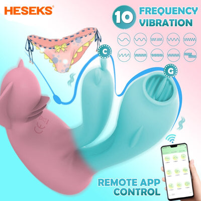 APP ควบคุมผู้หญิง Vibrators ลิ้นเลีย Clitoris Stimulator G Spot Massager Vibrating หญิง Masturbation