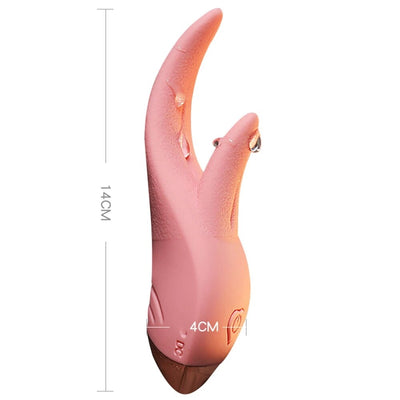 คู่ลิ้นเลียเครื่องอุ่นผู้หญิง G Spot Clitoris ช่องคลอด Anal หัวนมกระตุ้นเซ็กซ์ทอยหญิง Masturbator