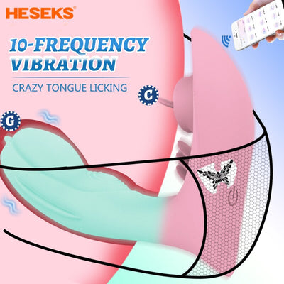 Wearable APP ลิ้นเลีย Vibrator สำหรับผู้หญิง G Spot ช่องคลอด Anal Nipple Clitoris Stimulator เซ็กซ์ทอยสำหรับผู้ใหญ่18