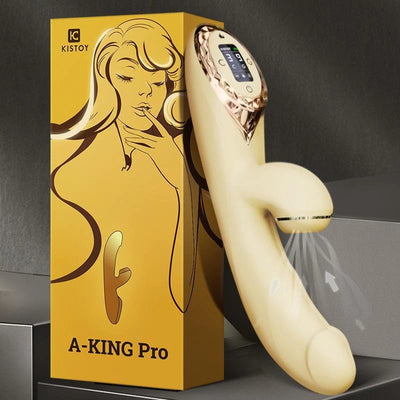 KISTOY A-King Series ฟังก์ชั่นเครื่องสั่นสะเทือนที่มีประสิทธิภาพ Clitoris G Spot Stimulator ที่สมจริงความร้อน Dildo เซ็กซ์ทอยสำหรับสตรี