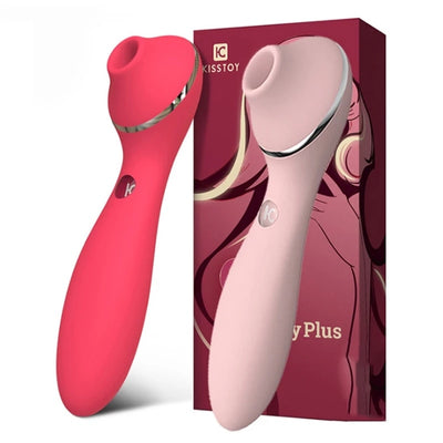 KISTOY Polly Plus 2ใน1เครื่องทำความร้อน Vibrator Clitoris ดูด G จุดกระตุ้น Vibrating Dildo เซ็กซ์ทอยสำหรับสตรี