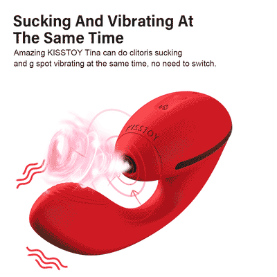 KISTOY Tina สวมใส่ Sucking Vibrator ความร้อน G จุดกระตุ้นที่มีประสิทธิภาพ Clitoris Sucker เซ็กซ์ทอยสำหรับสตรี