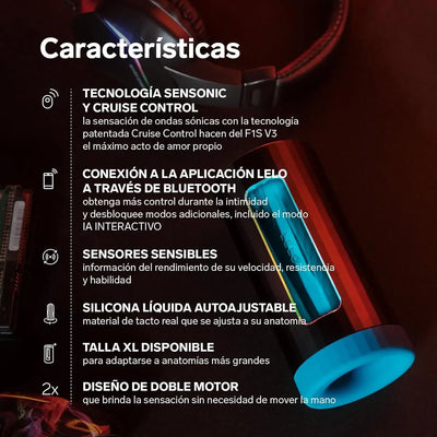 LELO F1S V3 Male Masturbator Pleasure Console with App Automatic Masturbator with 8 Settings and an AI, Adult Sex Toys for Men