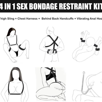Leather Sex Bondage Suit Anal Hook Dribbling Gagged Anal Trainer Cosplay Ass Plug Fetish Slave Sex Toys Woman Man erotic 18+