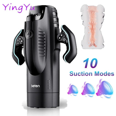 Leten เครื่อง3D ช่องคลอดสำหรับผู้ชาย, เซ็กซ์ทอยอัตโนมัติแบบยืดหดได้10โหมด