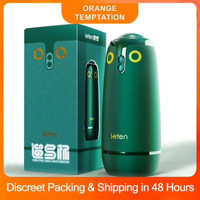 Leten ไวเบรเตอร์มาสเตอร์บเตอร์ลายนกถ้วยของเล่นสุดเซ็กซี่สำหรับผู้ชายเครื่องควบคุมแอปพลิเคชั่นสุญญากาศช่องคลอดแบบอัตโนมัติ