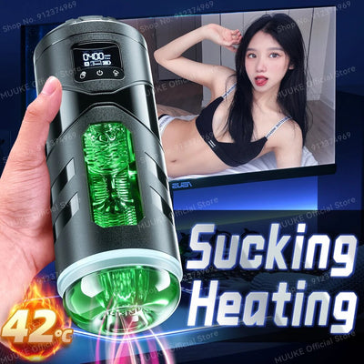 ชาย Masturbator อัตโนมัติอมควยดูดเครื่องดูด Blowjob ช่องคลอด Masturbation หี Vibrator เซ็กซ์ทอยสำหรับชาย