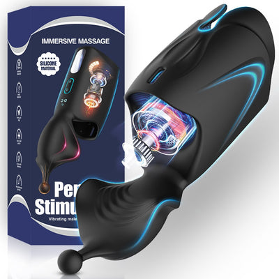 อมควยชาย Masturbator สำหรับผู้ชายอวัยวะเพศชาย Delay Trainer ไฟฟ้า Pulse Vibrator อัตโนมัติ Oral Climax Glans นวดหีของเล่น