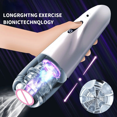 หมุนอัตโนมัติชายเร้าอารมณ์ Masturbator พ็อกเก็ตหีผู้ใหญ่ Masturbation เครื่องมือเพศเครื่องของเล่นสำหรับชายช่องคลอดที่สมจริง