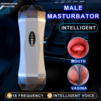 ชาย Masturbator สำหรับอัจฉริยะเสียง Oral Sex Vibrators ชะลอการ Exerciser Man เซ็กซ์ทอยผู้ใหญ่ Masturbation ถ้วย
