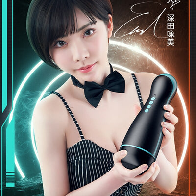 ญี่ปุ่น Masturbator อัจฉริยะดูดอวัยวะเพศชายความร้อนช่องคลอดประดิษฐ์อัตโนมัติ Deep Throat อมควยชายของเล่น