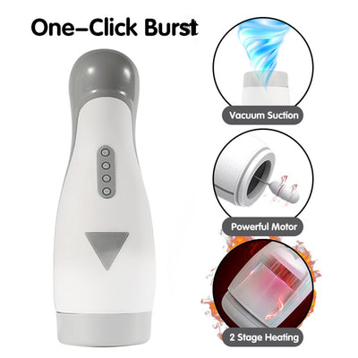 ดูดหี Masturbators ความร้อน Strong ดูดที่มีประสิทธิภาพ Vibrating เพศของเล่นสำหรับชายลึก ThroatPussy ช่องคลอด Masturbation ถ้วย