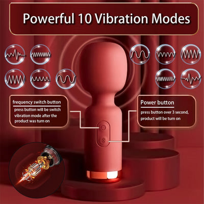 Mini AV Vibrator Magic Wand สำหรับผู้หญิงที่มีประสิทธิภาพ Clitoris Stimulator USB ชาร์จได้แบบพกพา Massager หญิงผู้ใหญ่สินค้าเซ็กซ์ทอย