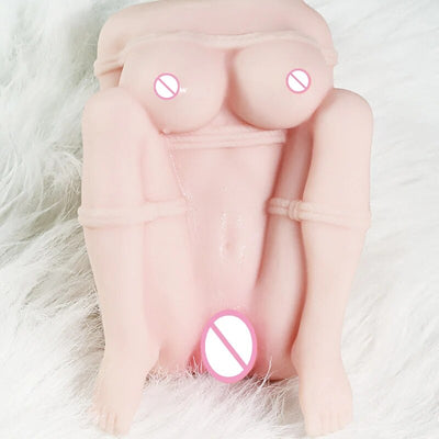 Mini ครึ่งตุ๊กตายางจริงหีความรู้สึกตูดชาย Masturbation ถ้วย Anus Dual Channel สมจริงหีเซ็กซ์ทอย