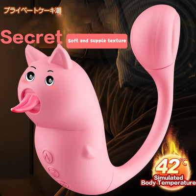 Naughty Bear Av Massage Vibrator Electric Tongue Gun Machine Female Masturbation Device Sex Toys Sex Toys