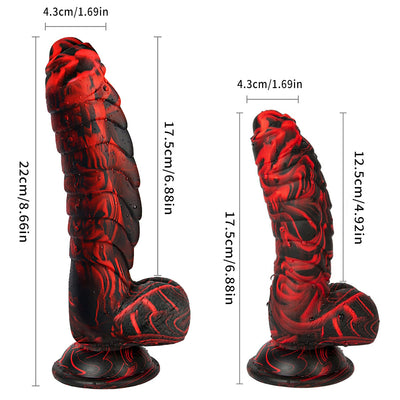 Couple's World Mixed Color Alien Dinosaur Scales Simulation Dildo Women's Liquid Silicone Dild Sexy Masturbator