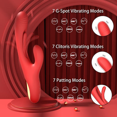 กระต่าย Patting Vibrator Clitoris ผู้หญิง Stimulator Massager ที่มีประสิทธิภาพ G Spot Vibrating เซ็กซ์ทอยหญิง Masturbator ผู้ใหญ่สินค้า