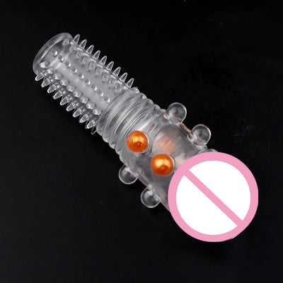 Penis Extender Sleeve Reusable Condoms Penis Enhancer Delay Ejaculation Sex Toys for Men Adult Lock Sperm Cock Ring Sex Shop