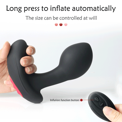 รีโมทคอนโทรลไร้สายชาย Prostate Massager Inflatable Anal เสียบ Vibrating Butt Plug Anal ขยาย Vibrator เพศของเล่นสำหรับชาย