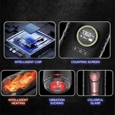 เครื่องสั่น RGB สำหรับผู้ใหญ่เซ็กซ์ทอยสำหรับผู้ชายถ้วยสำเร็จความใคร่อัตโนมัติดูดความร้อนอัตโนมัติชาย