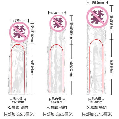 Reusable Penis Extend Sleeve Realistic Dildo Sex Accessories Ring Adult Sex Toy for Men Dildo Condom Cock Erotic Product Shop 18