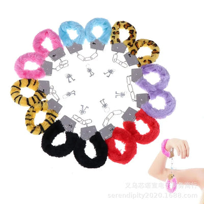 Fuzzy Plush Handcuffs  Soft Bondage Restraints for Couples Play  Adjustable  Comfortable