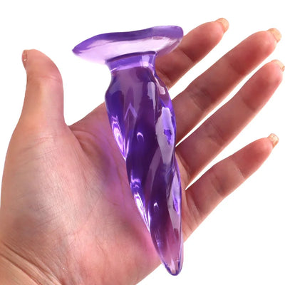Soft Jelly Tower Anal Plug with Strong Suction Cup – Waterproof Prostate Massager
