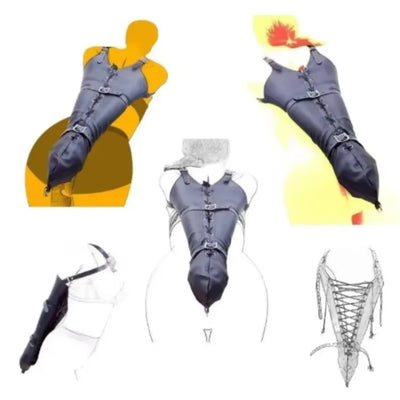 Adult Erotic Arm Restraints Sleeves BDSM Women's Bondage Leather Handcuffs Restraints Alternative Flirting Prison Toys Foreign