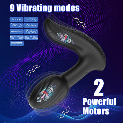 Wireless Remote 9 Modes Anal Plug Vibrator 360 Rotation Wearable Vibrating Butt Plugs Prostate Massage Adult Sex Toys For Women