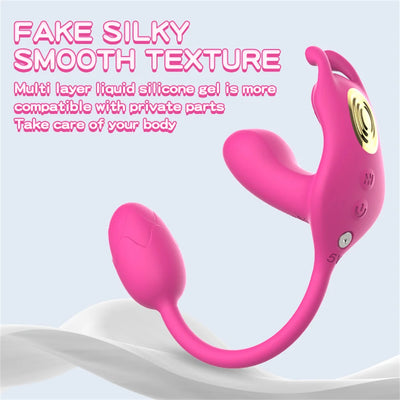 3 In 1 Wearable Vibrator Love Egg Female Masturbator Bendable Massage Stick Nipple Clitoris G-Spot Stimulation Sex Toy For Women